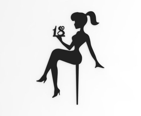 Трафарет девочки для торта