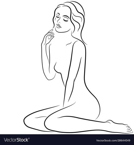 Девочка сидит рисунок