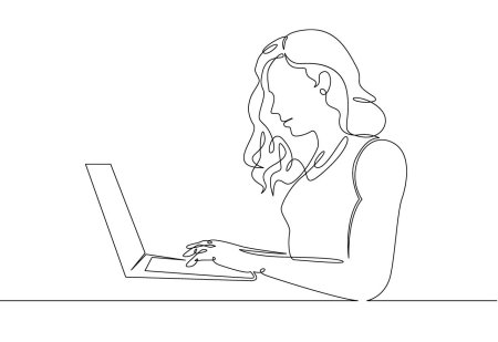 Девушка с ноутбуком