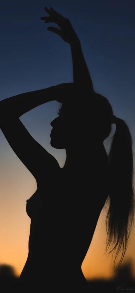 Силуэт стройной девушки фото