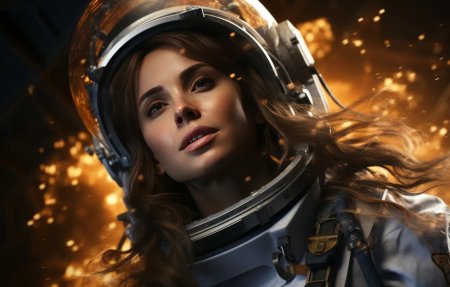 Девушка космонавт арт