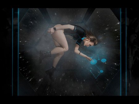 Девушка в невесомости