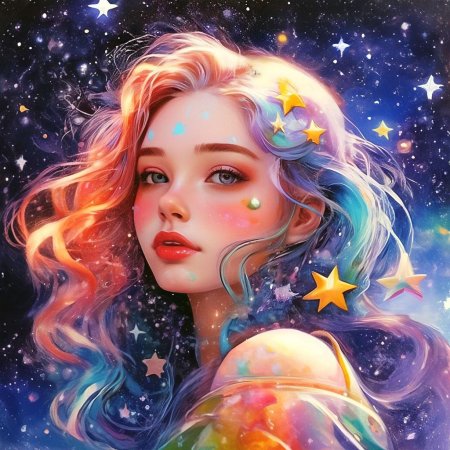 Девушка космос арт