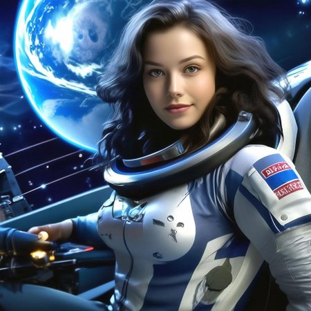 Космонавт в космосе