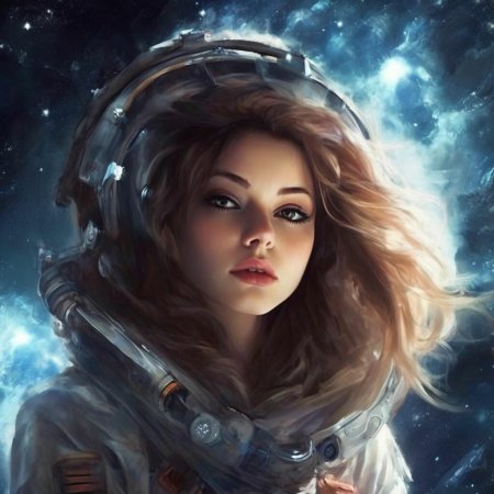 Girl in space