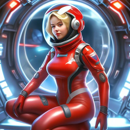 Женщина в скафандре