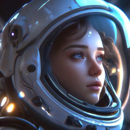 Девушка в скафандре