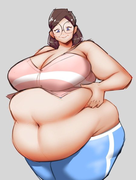 Очень очень толстые женщины с большим пузом аниме