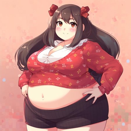 Chubby anime girl