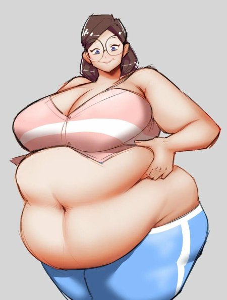 Очень очень толстые женщины с большим пузом аниме