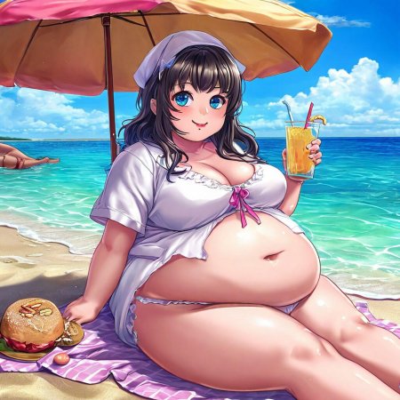 Большой живот аниме