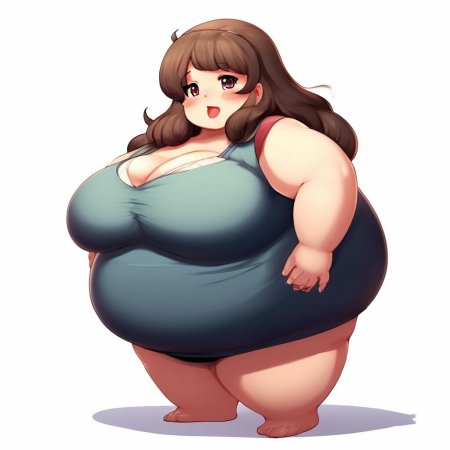 Жирная аниме девушка