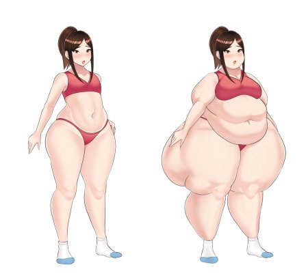 Толстая девушка аниме