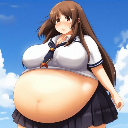 Толстая девушка аниме