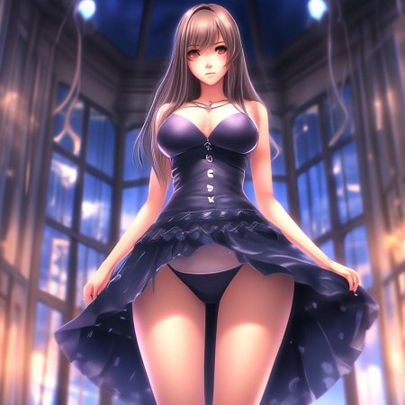 Голые аниме девушки в юбках