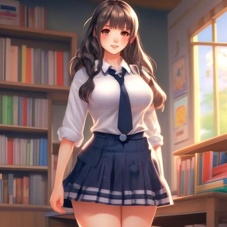 Аниме девушка в школьной форме
