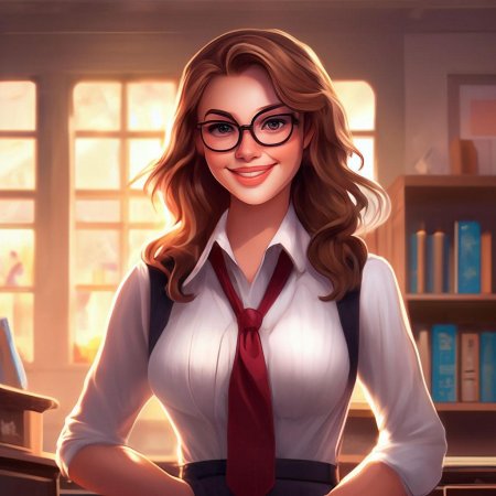 Учительница в очках