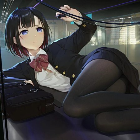 Девушка в чулках аниме