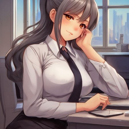 Аниме девушки офис