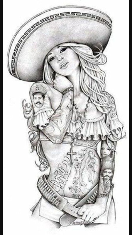 Эскиз тату Чикано пират