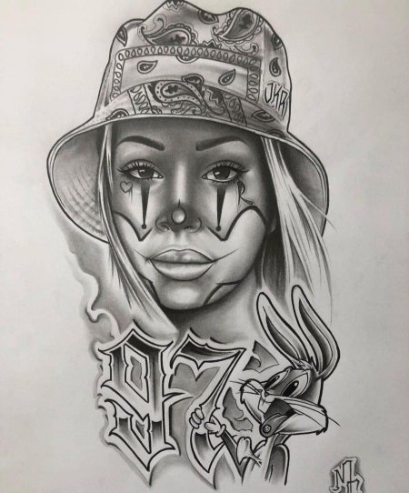 Татуировки в стиле чикано