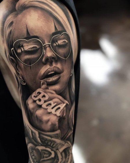 Татуировка в стиле чикано