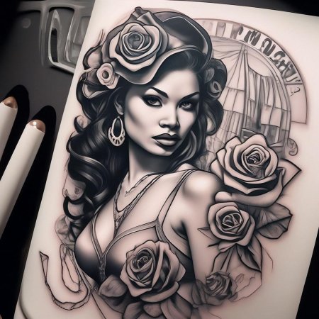 Тату в стиле чикано