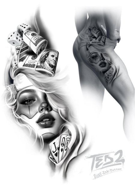 Тату в стиле чикано эскизы