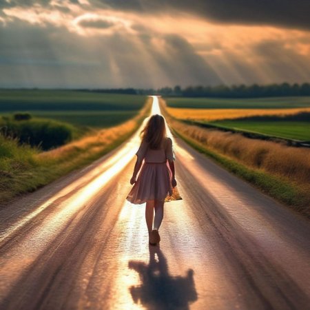 Девушка на дороге