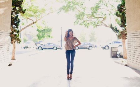 Красивые девушки на улице