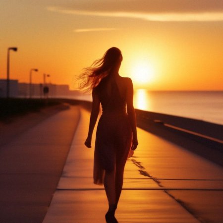 Идущая девушка