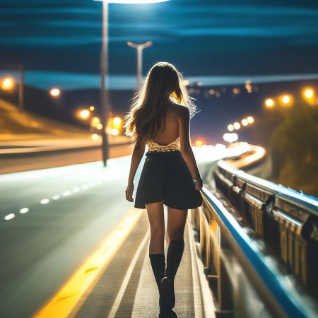 Девушка вечером