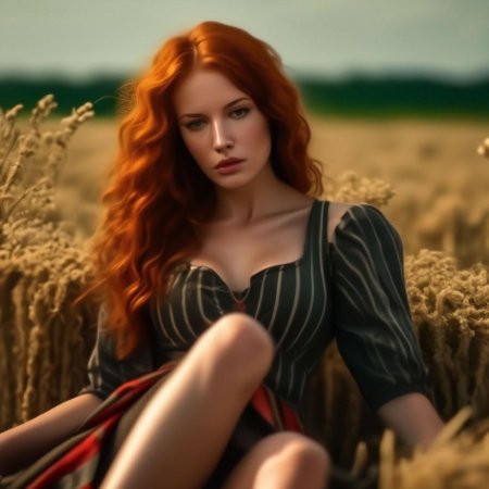 Девушка рыжая