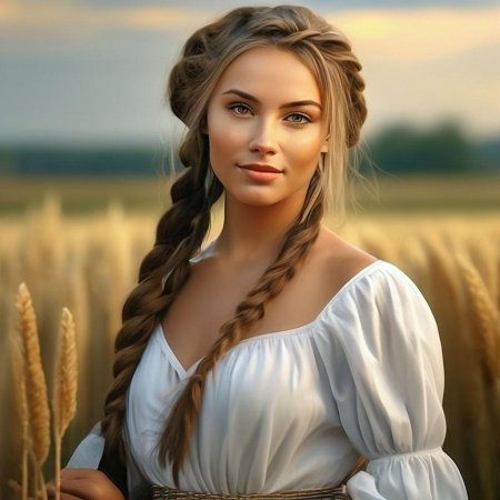 Девушка с косой