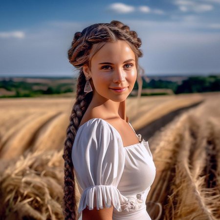 Девушка с косой