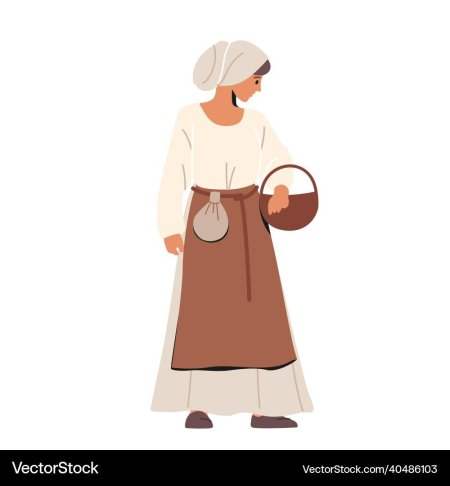 Крестьянка на белом фоне