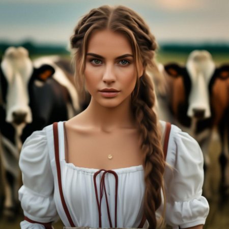 Красивая доярка