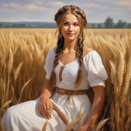 Девушка крестьянка