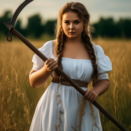 Девушка с длинной косой