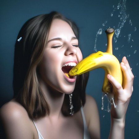 Банан во рту