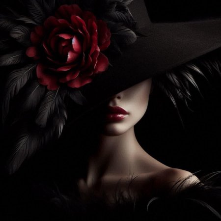 Женщина в шляпе без лица