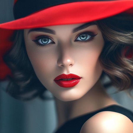 Девушка в красной шляпе
