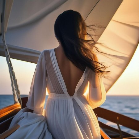 Красивая девушка спиной