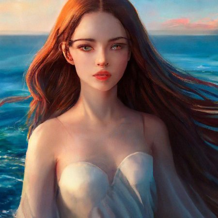 Девушка в море