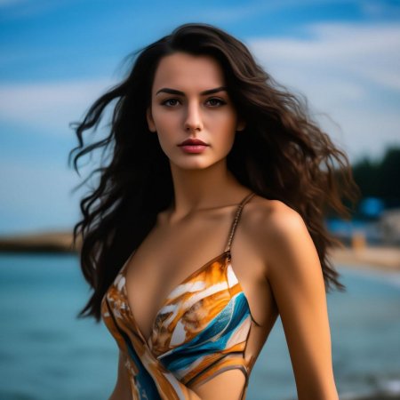 Красивая девушка брюнетка