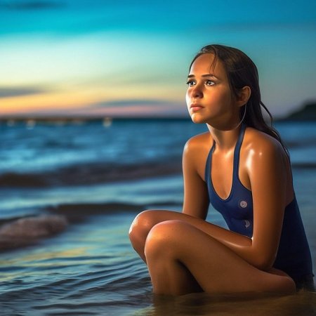 Девочек в купальниках