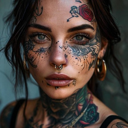 Тату на лице