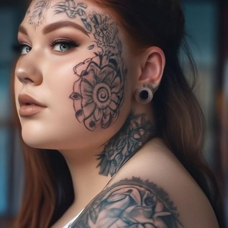 Татуировка на лице