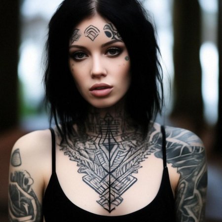 Девушка с татуировками