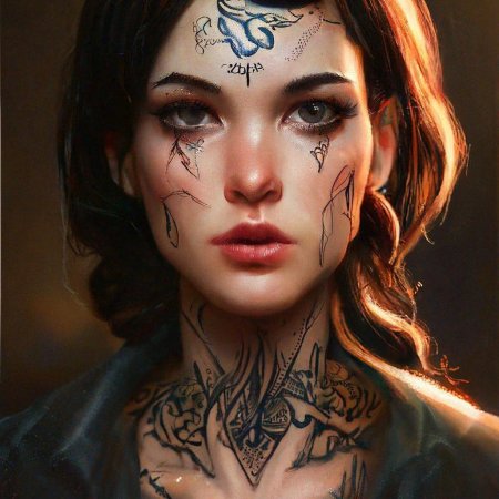 Girl with a tattoo